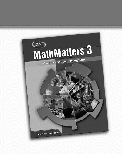 MathMatters 3: An Integrated Program, Reteaching Workbook