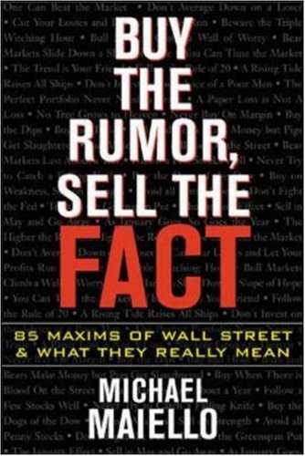 Buy the Rumor, Sell the Fact: 85 Maxims of Investing and What They Really Mean