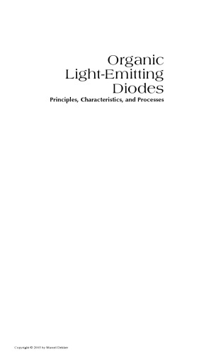 Organic Light-Emitting Diodes: Principles, Characteristics & Processes