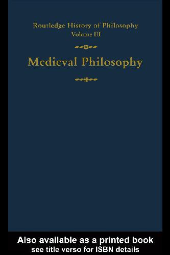 History Of Philosophy Vol 3 Medieval Philosophy