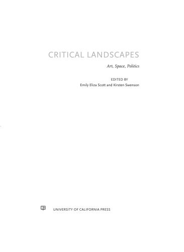 Critical landscapes : art, space, politics