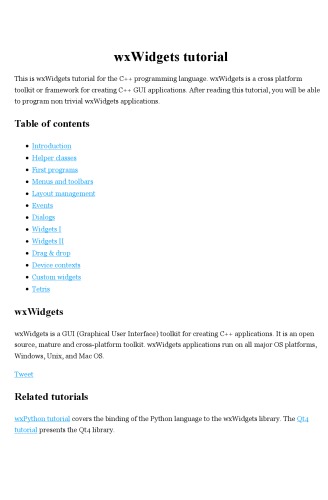 wxWidgets tutorial