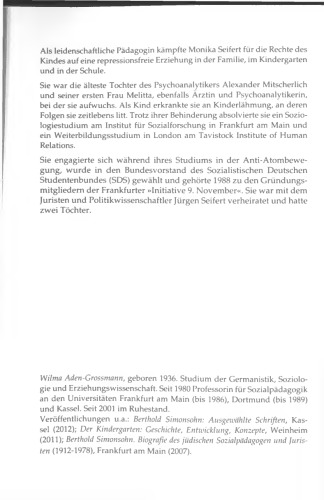 Monika Seifert. Pädagogin der antiautoritären Erziehung. Eine Biografie