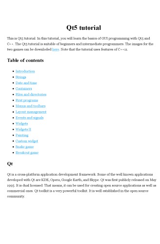 Qt5 tutorial