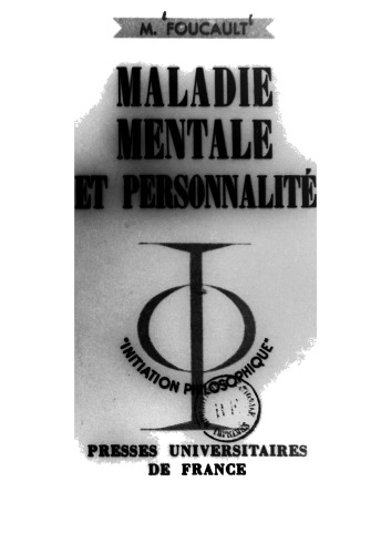 Maladie mentale et personnalite