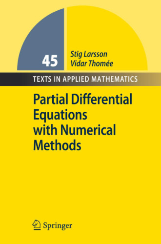 Partial Differential Equations With Numerical Methods