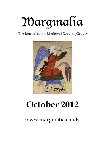 Marginalia: The Journal of the Medieval Reading Group