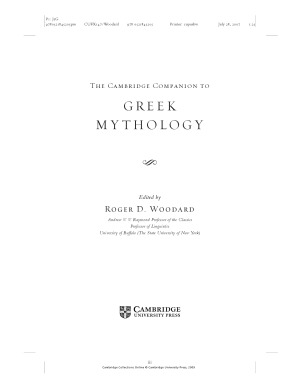 The Cambridge Companion to Greek Mythology