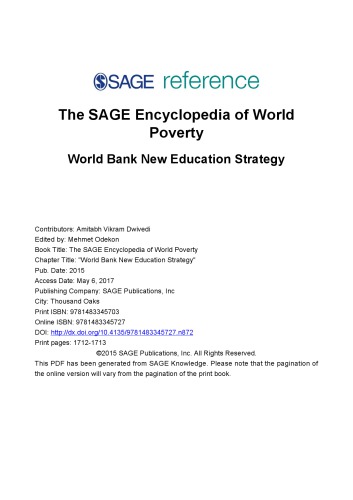 World Bank New Education Strategy