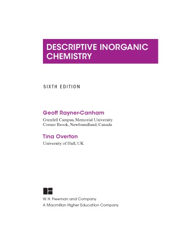 Descriptive Inorganic Chemistry