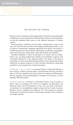 The Physics of Cancer