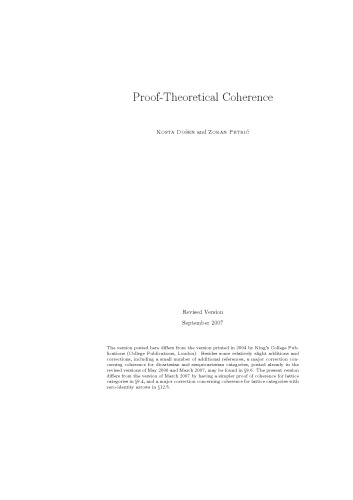 Proof-Theoretical Coherence