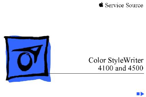 Apple Color StyleWriter 4100 4500 Service Source