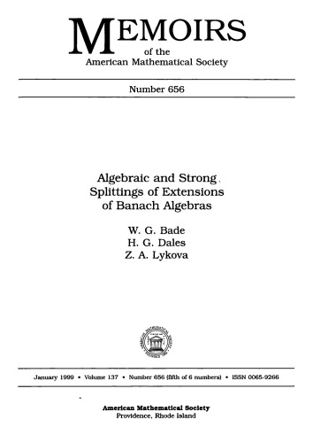 Algebraic and Strong Splittings of Extensions of Banach Algebras