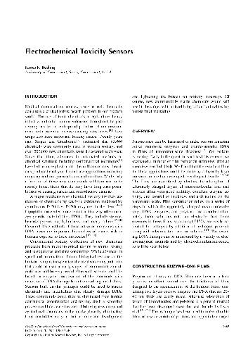 Electrochemical Toxicity Sensors