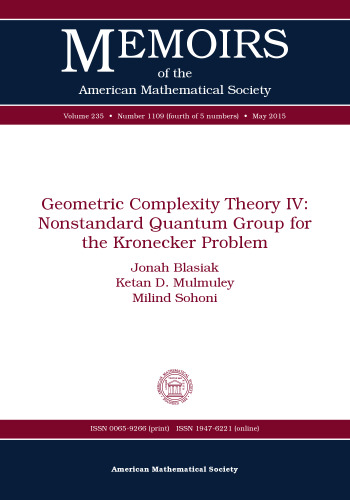 Geometric Complexity Theory: Nonstandard Quantum Group for the Kronecker Problem