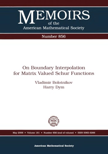 On boundary interpolation for matrix valued Schur functions