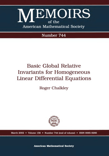 Basic Global Relative Invariants for Homogeneous Linear Differential Equations