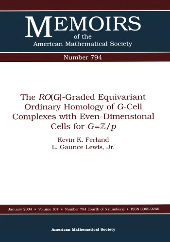 The Rog-graded Equivariant Ordinary Homology of G-cell Complexes With Even-dimensional Cells for G=z/P