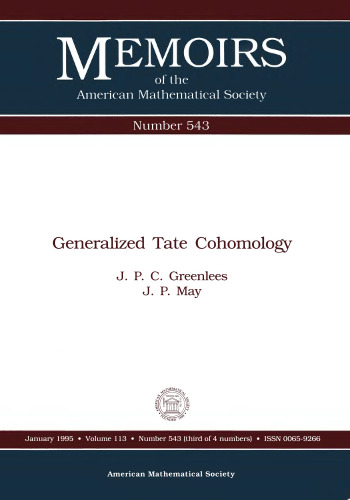 Generalized Tate Cohomology