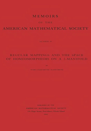 Regular Mappings and the Space of Homeomor