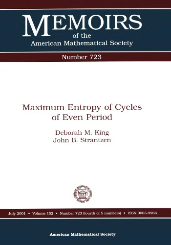 Maximum Entropy of Cycles of Even Period