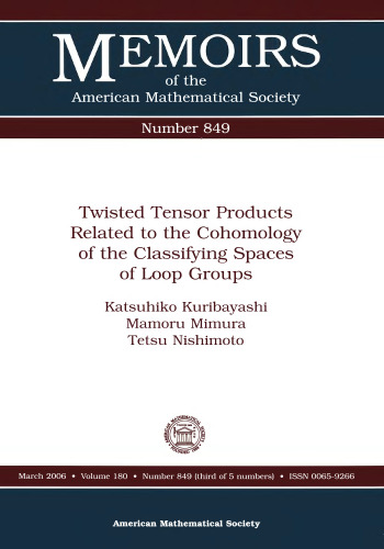 Twisted Tensor Products Related to the Cohomology of the Classifying Spaces of Loop Groups