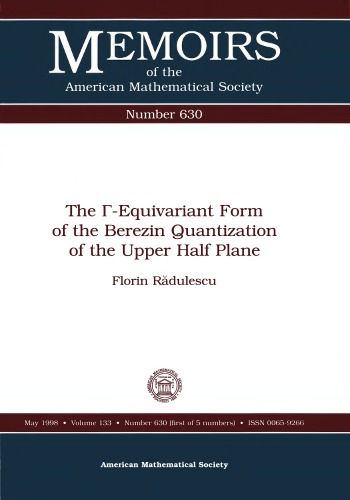 The Gamma-Equivariant Form of the Berezin Quantization of the Upper Half Plane