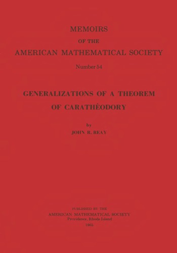 Generalizations of a Theorem of Caratheodory