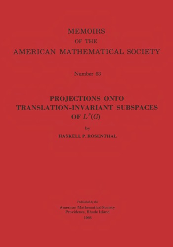 Projections Onto Translation-invariant Subspaces of Lp G