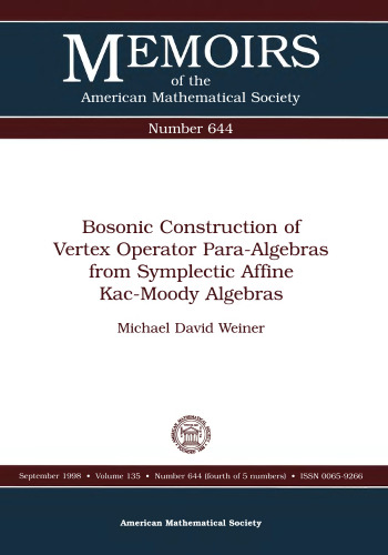 Bosonic Construction of Vertex Operator Para-Algebras from Symplectic Affine Kac-Moody Algebras