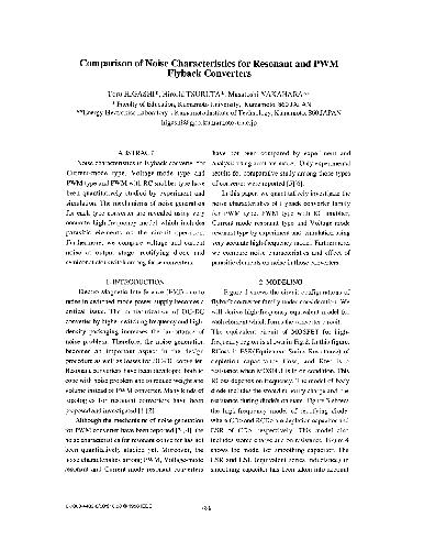 IEEE Comparison of Noise Characteristics for Resonant and PWM Flyback Converters [%1.2]