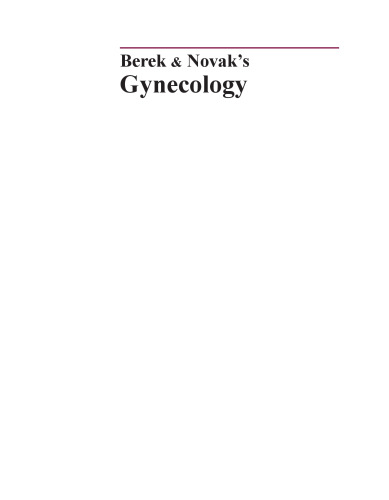 Berek and Novak’s Gynecology