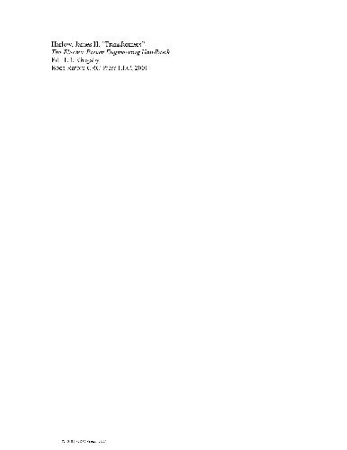 IEEE The Electric Power Engineering Handbook 03D Transformers