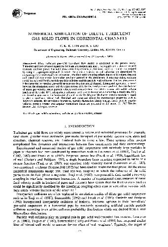 Numerical simulation of dilute turbulent gas-solid flows in horizontal channels