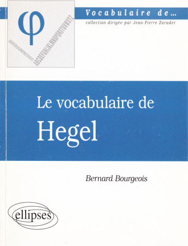 Le Vocabulaire de Hegel