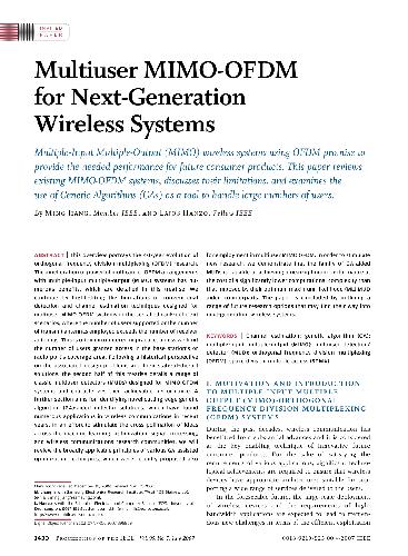 [Article] Multiuser MIMO-OFDM for Next-Generation Wireless Systems-Proceedings of IEEE