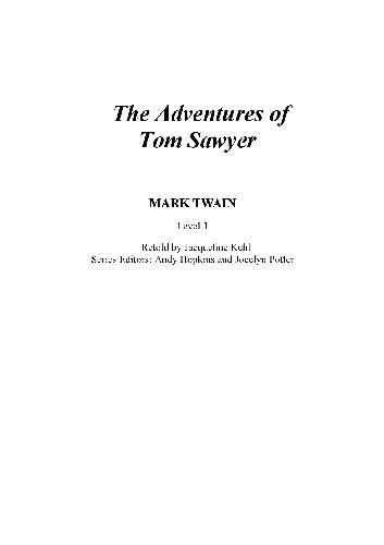 Penguin Readers The Adventures Of Tom Sawyer Level 1