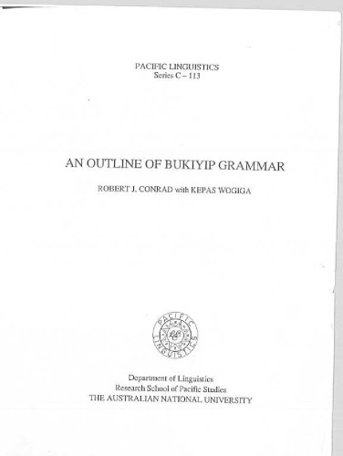 An Outline of Bukiyip Grammar