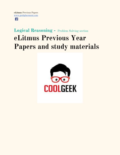 eLitmus Logical Reasoning Problem Solving Paid Material