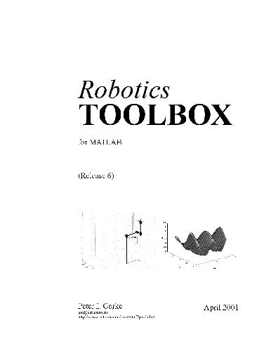 Robotics Toolbox For Matlab, Release 6