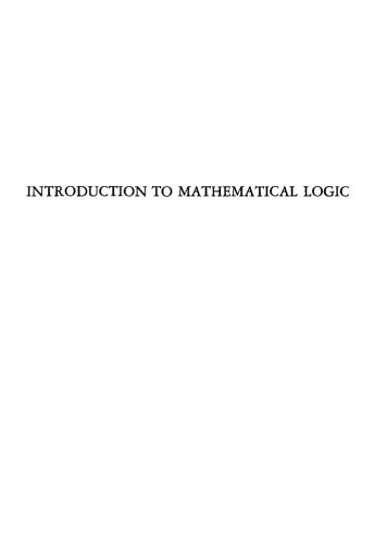 Introduction to Mathematical Logic