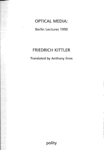 Optical media : Berlin lectures 1999