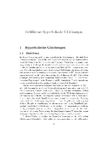 Nichtlineare hyperbolische Gleichungen 001