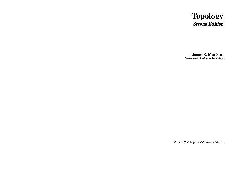 Topologia Generale Munkres J. General Topology