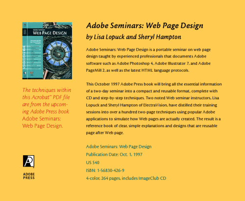 Adobe (R) Seminars: Web Page Design