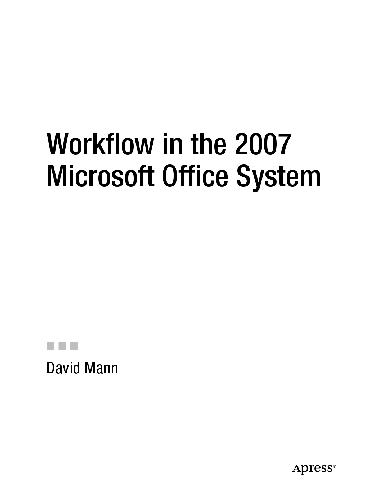 Workflow in the 2007 Microsoft Office System