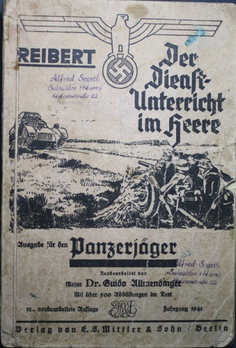 Reibert - Der Dienstunterricht im Heere - Ausgabe für den Panzerjäger