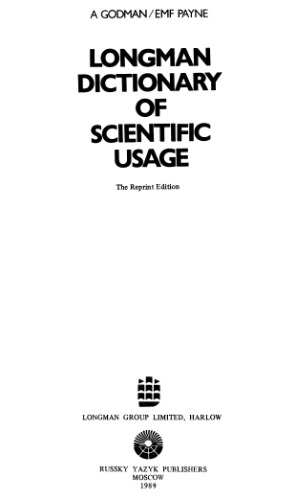 Longman dictionary of scientific usage