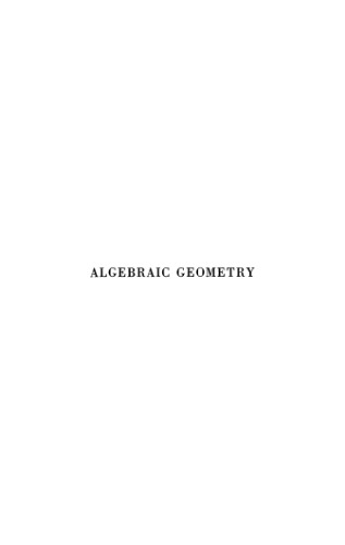 Algebraic geometry